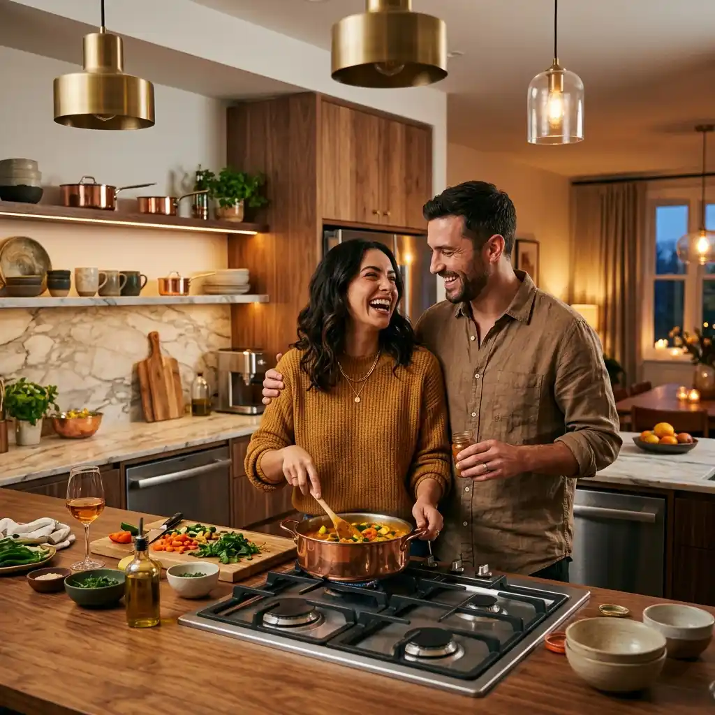Cooking together on Sunday afternoon