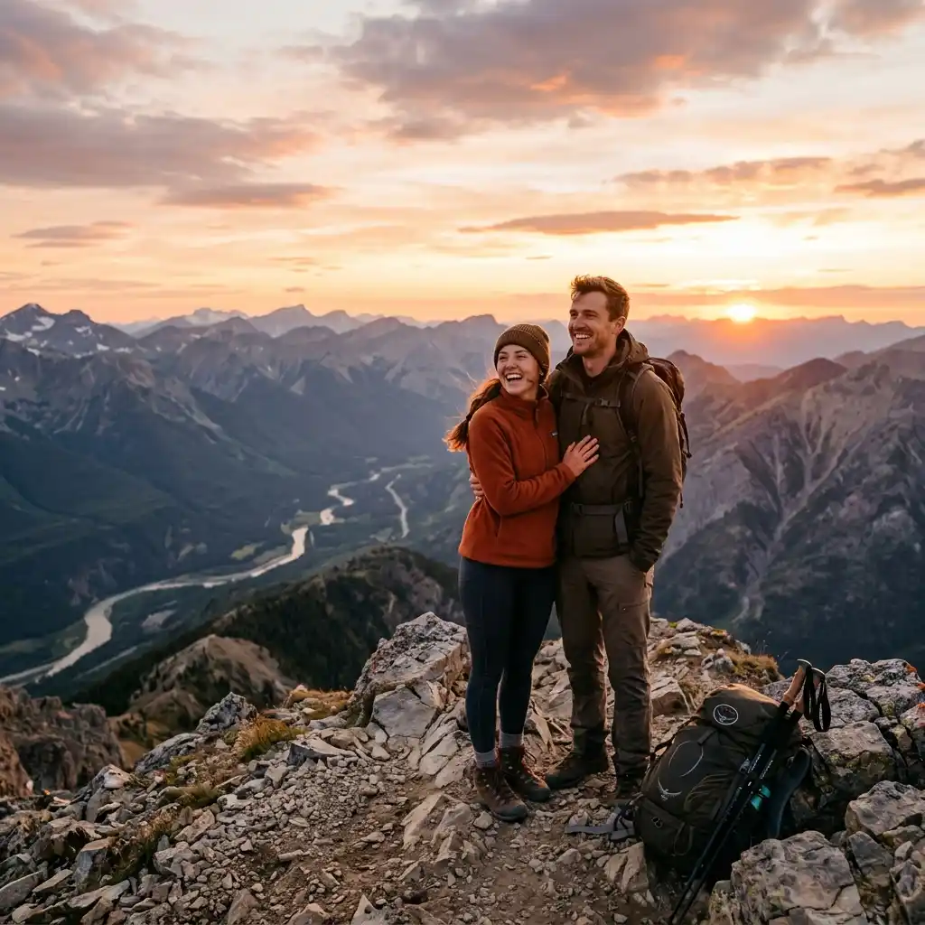 Hiking adventure in the mountains